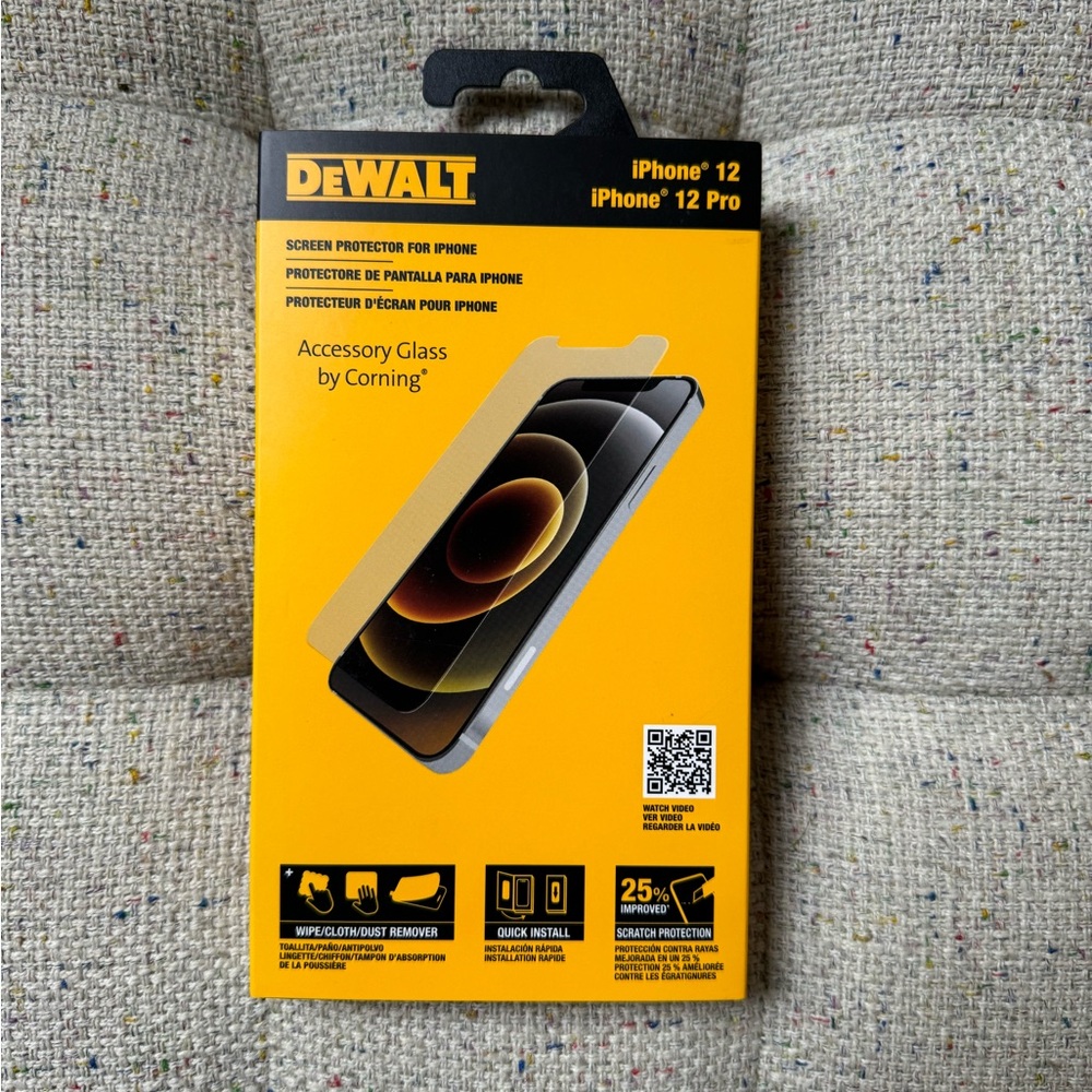 DEWALT Glass Screen Protector for iPhone 12/iPhone 12 Pro